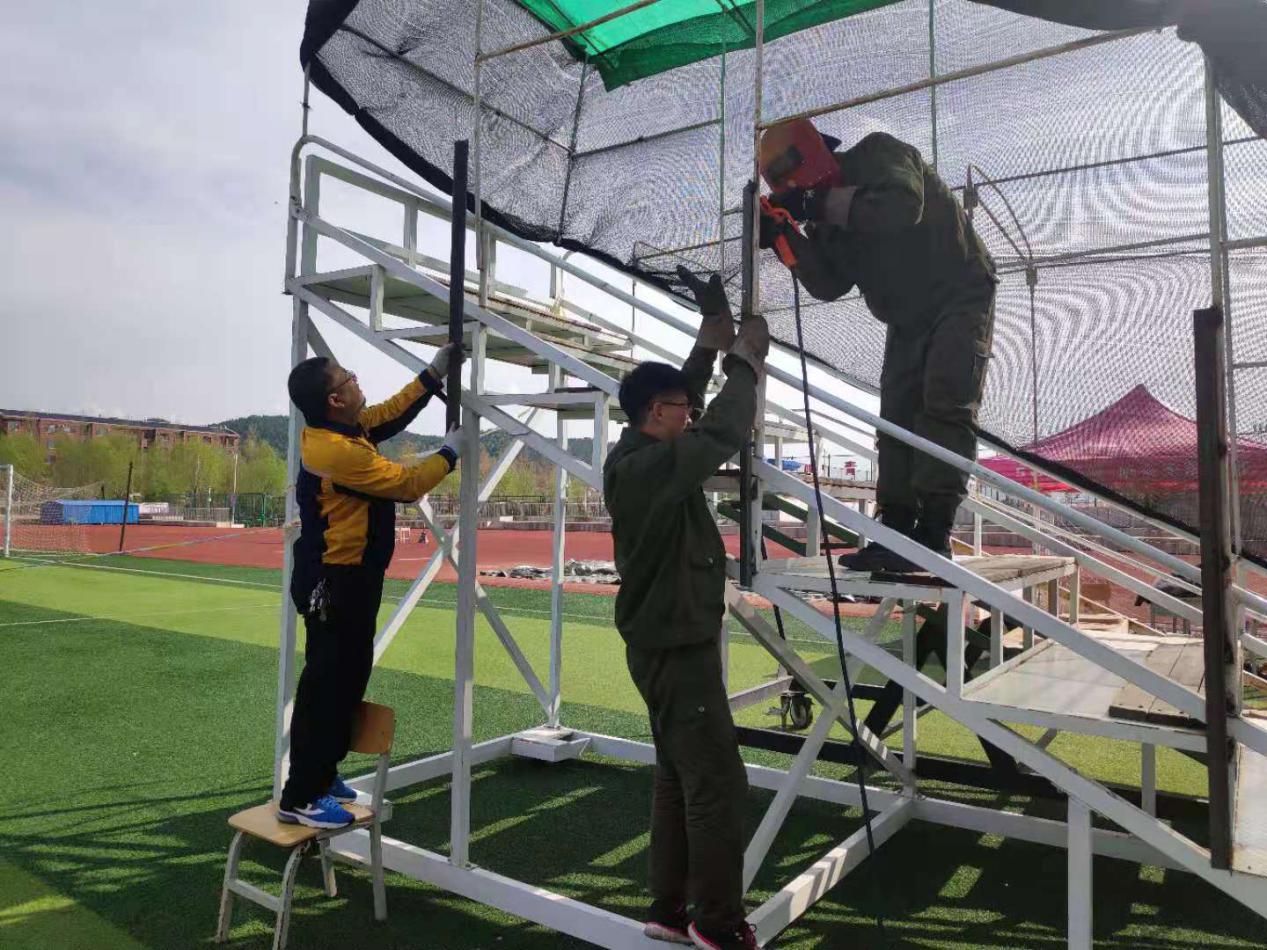 焊接修复体育场计时台